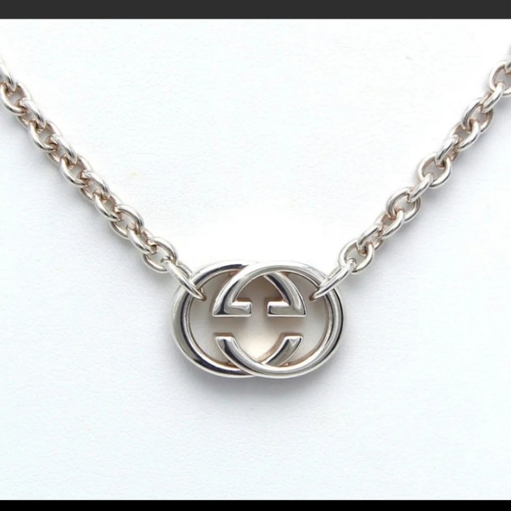 Gucci Luxury Necklace Sterling Silver 16inch chain - Picture 4 of 11